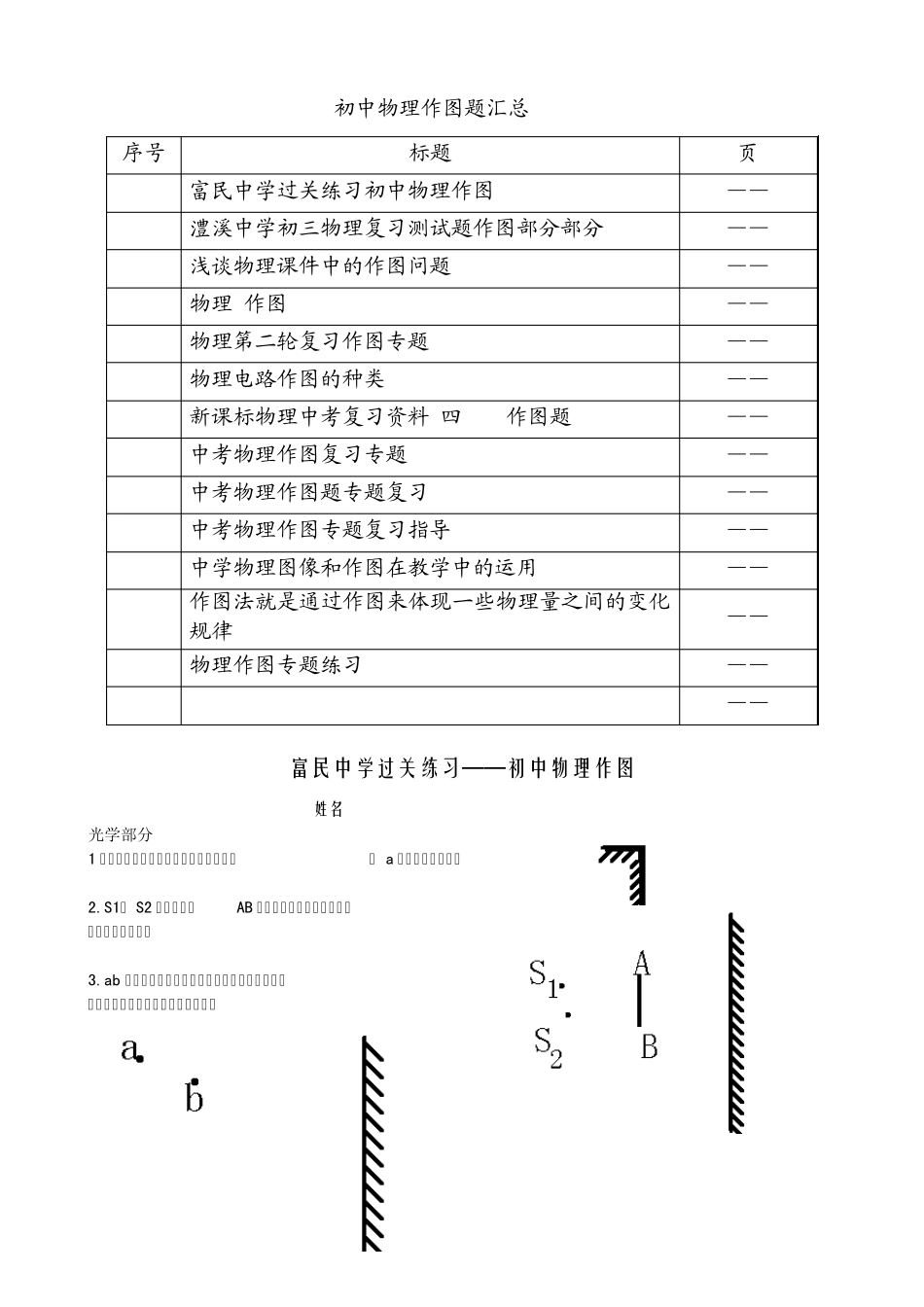 初中物理作图题汇总3547_第1页