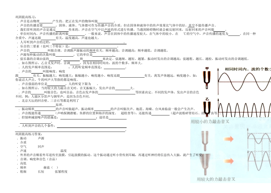 初中物理声学复习_第2页