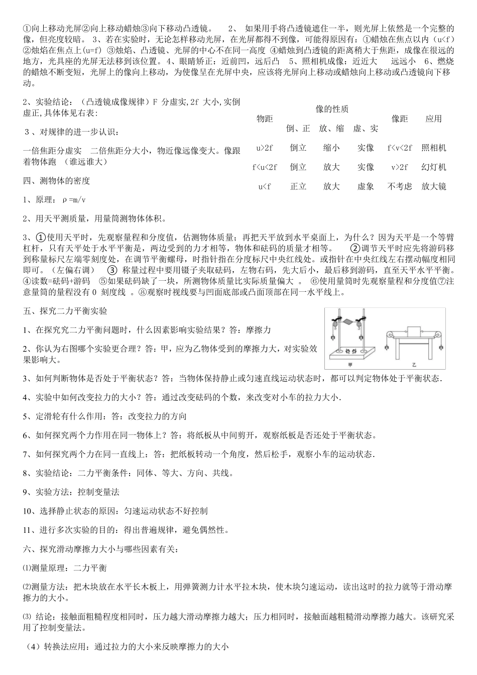 初中物理实验考点总结大全(初三复习用)_第2页
