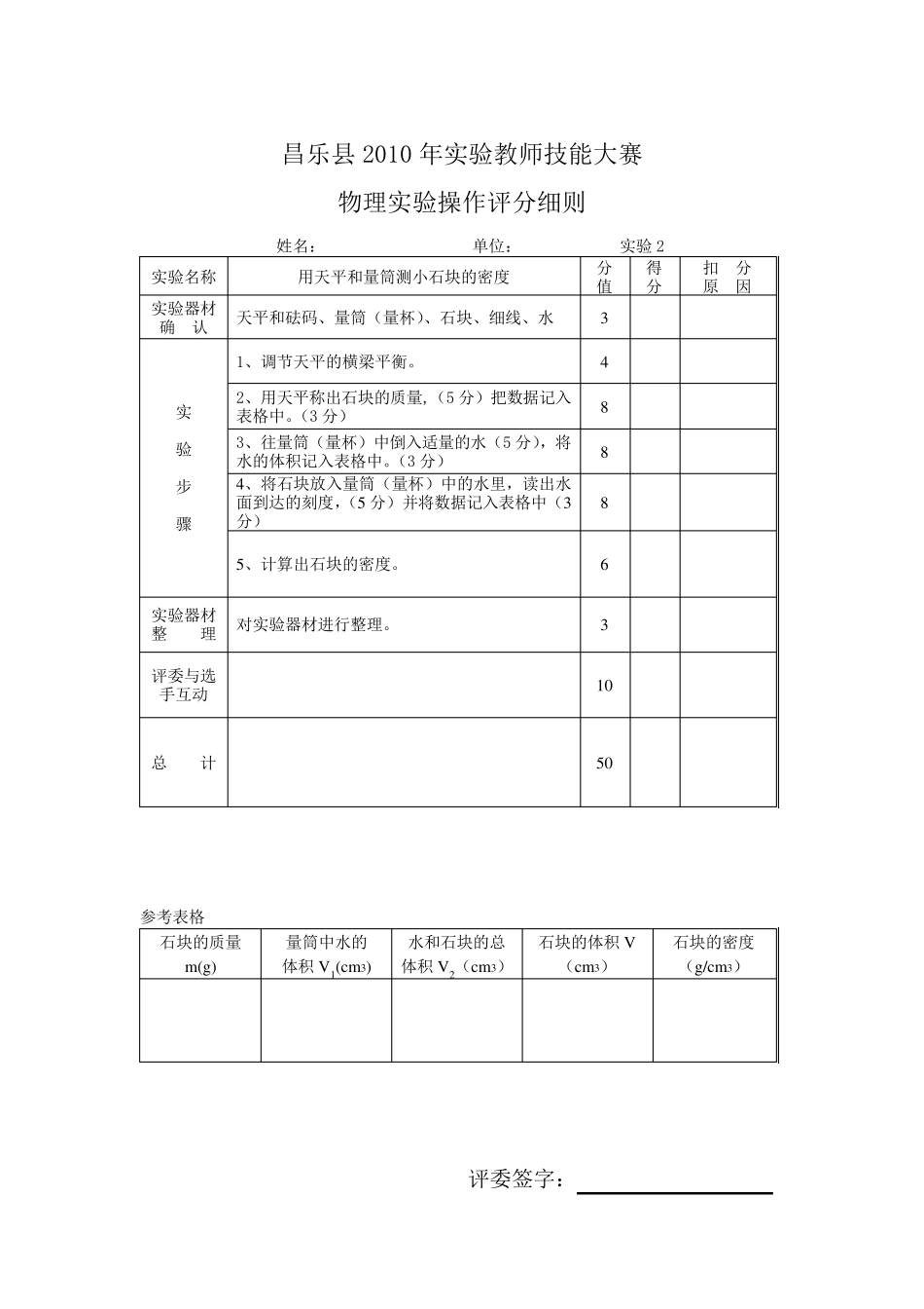 初中物理实验评分标准_第2页