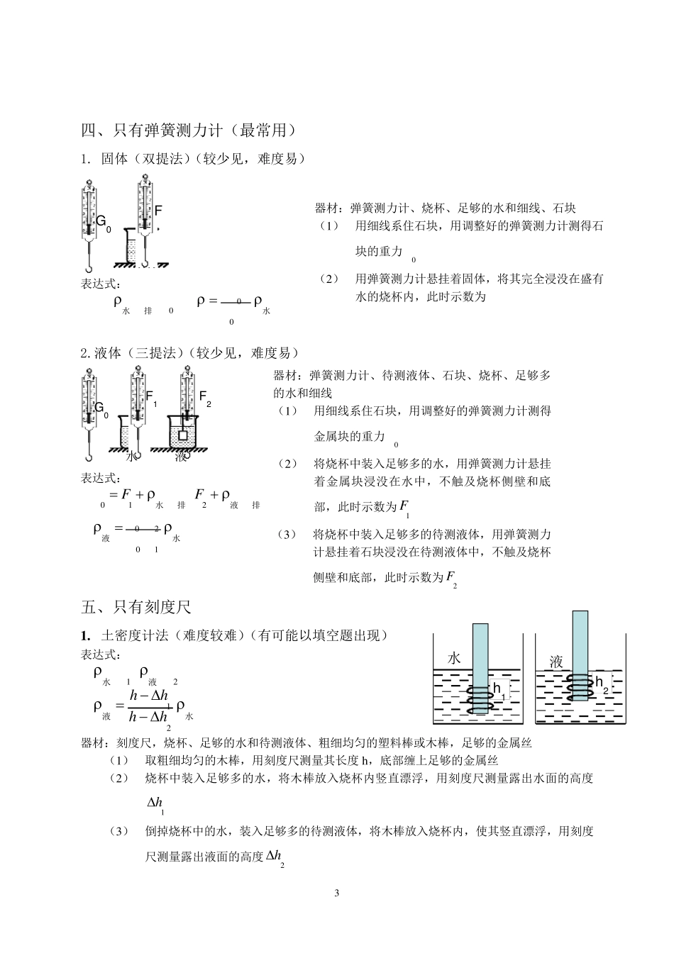 初中物理密度测量方法_第3页
