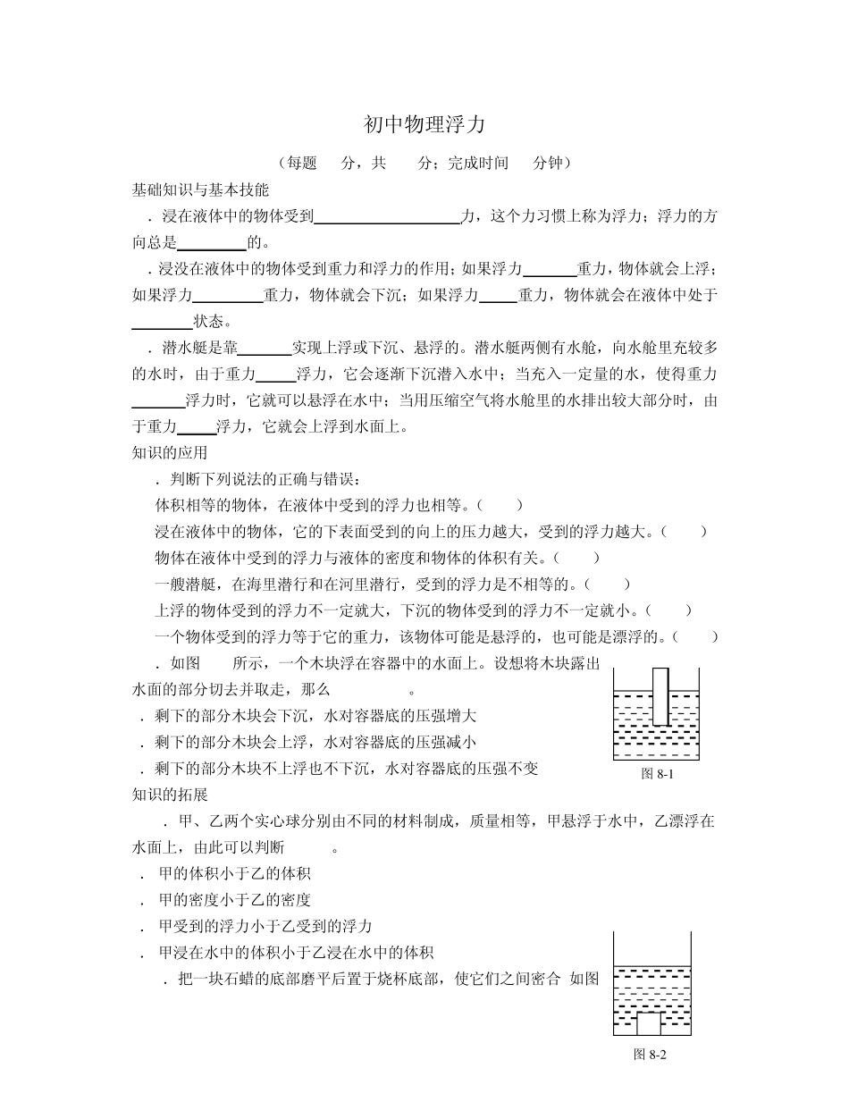 初中物理浮力_第1页