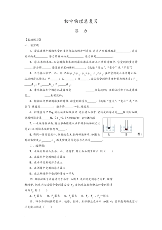 初中物理浮力练习题