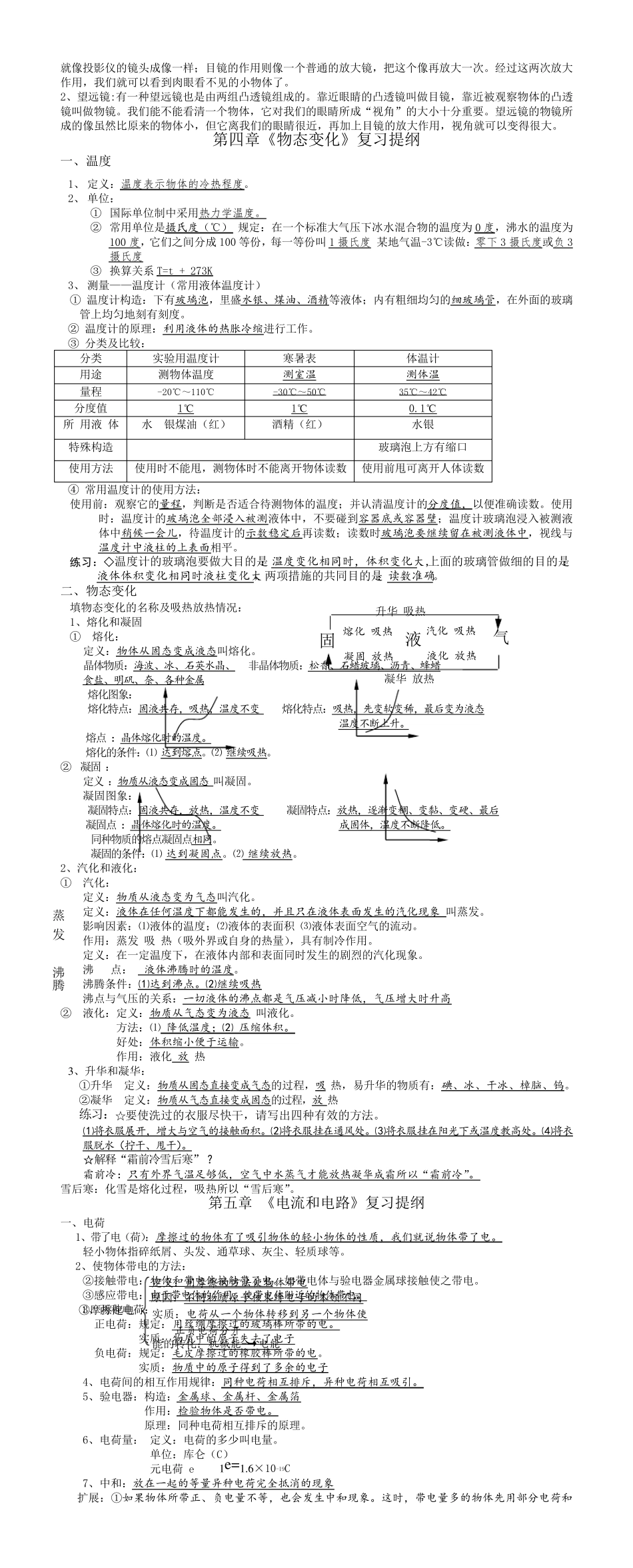 初中物理知识点归纳汇总按章节汇总_第3页