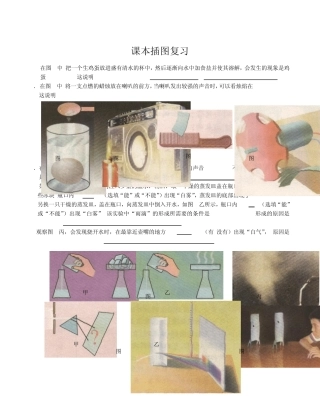 初中物理课本插图复习