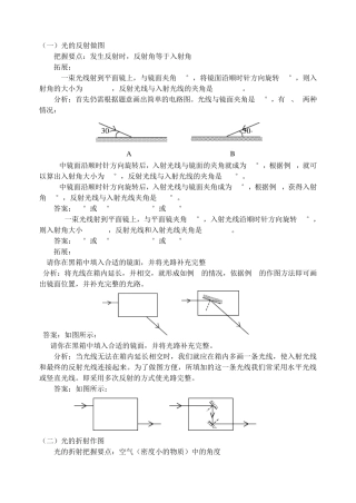 初中物理：光学作图练习题
