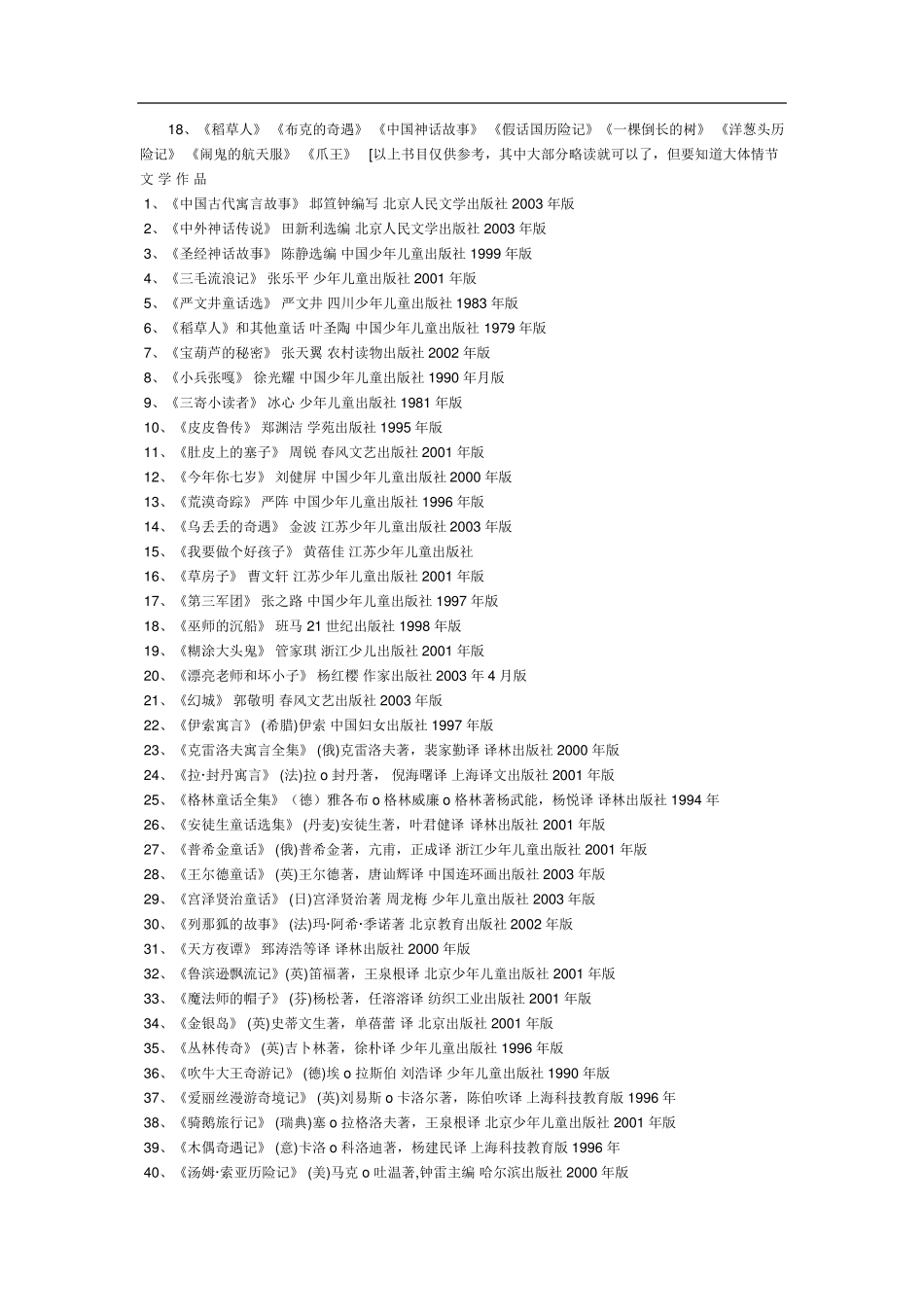 初中生必读课外书目_第3页