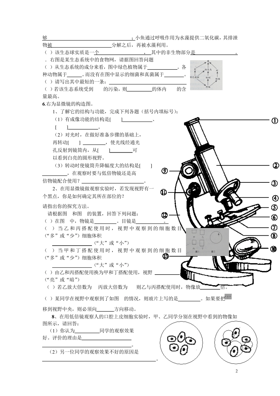 初中生物会考以图复习知识点_第2页