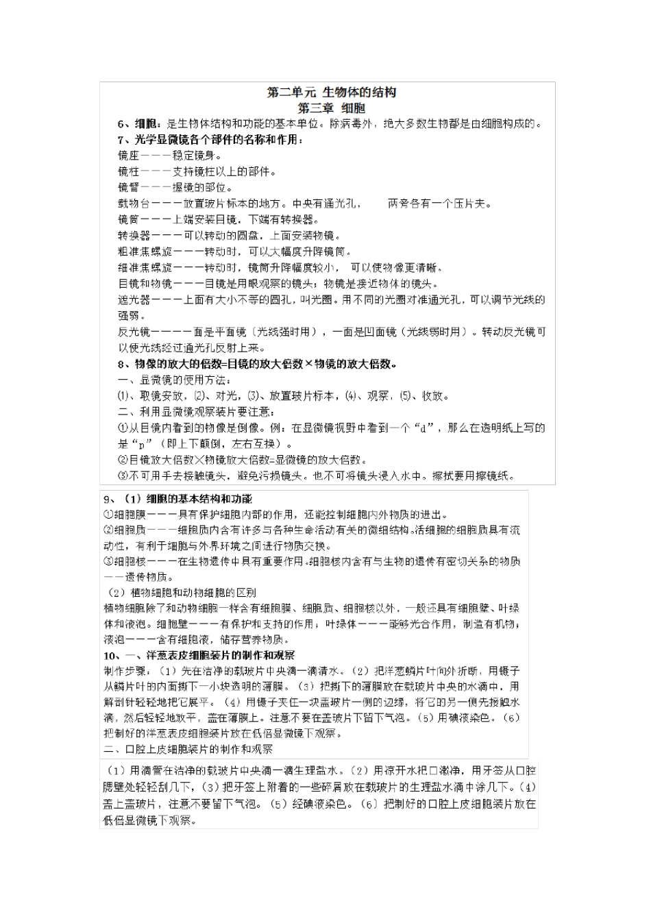 初中生物会考知识点(北师大版)_第2页