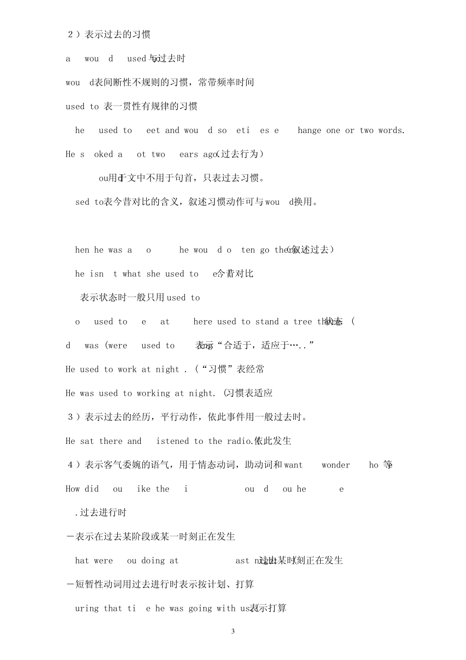 初中英语过去进行时专项语法讲解_第3页