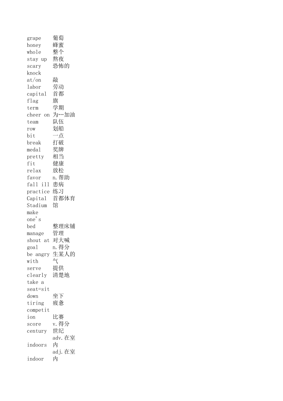 初中英语阅读必备单词_第3页