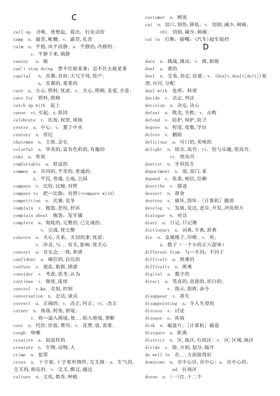 初中英语难点单词_第2页