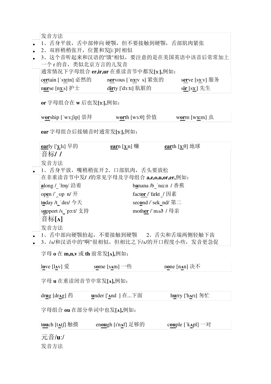 初中英语音标教学详细资料_第3页