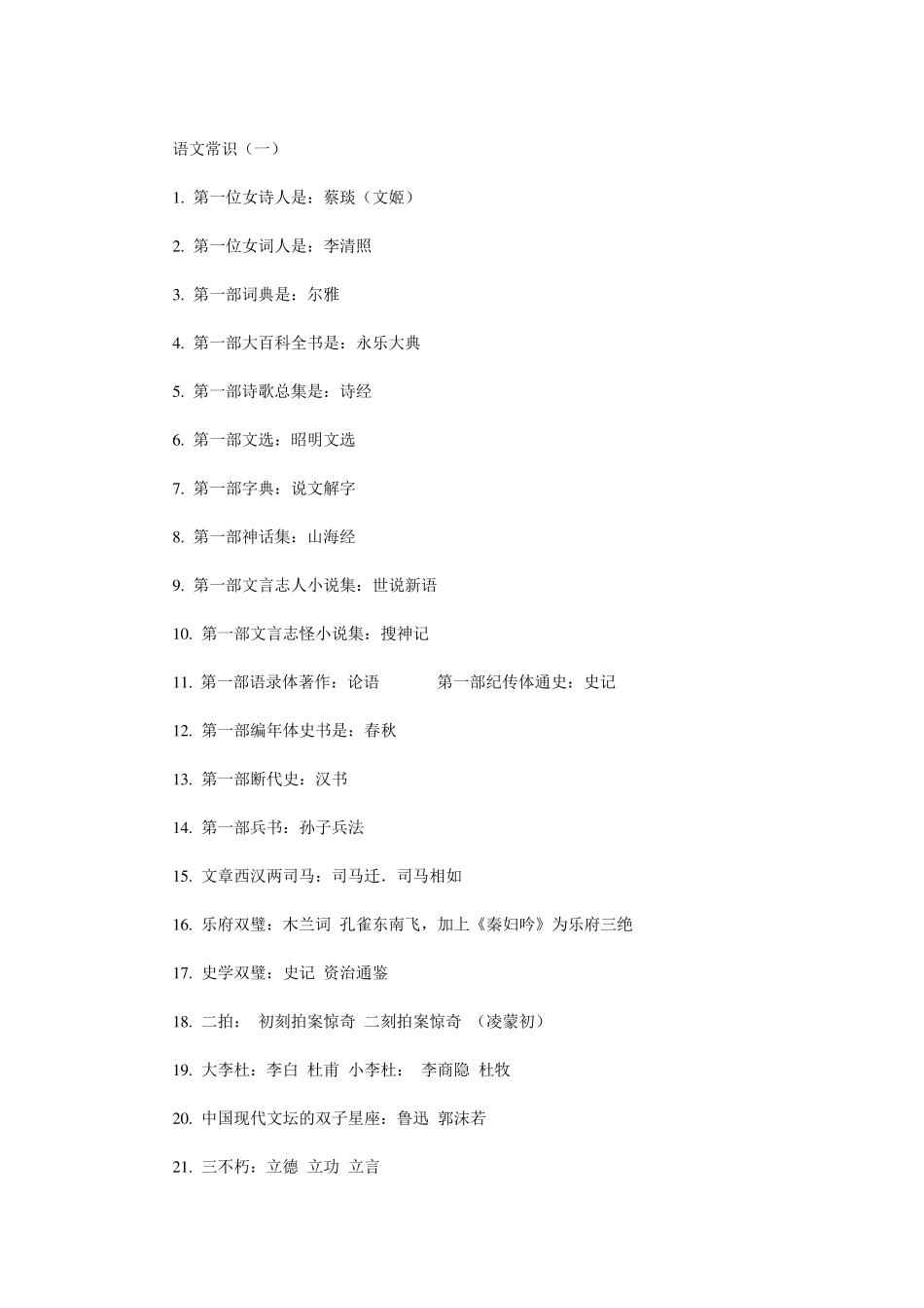 初中语文常识积累_第2页