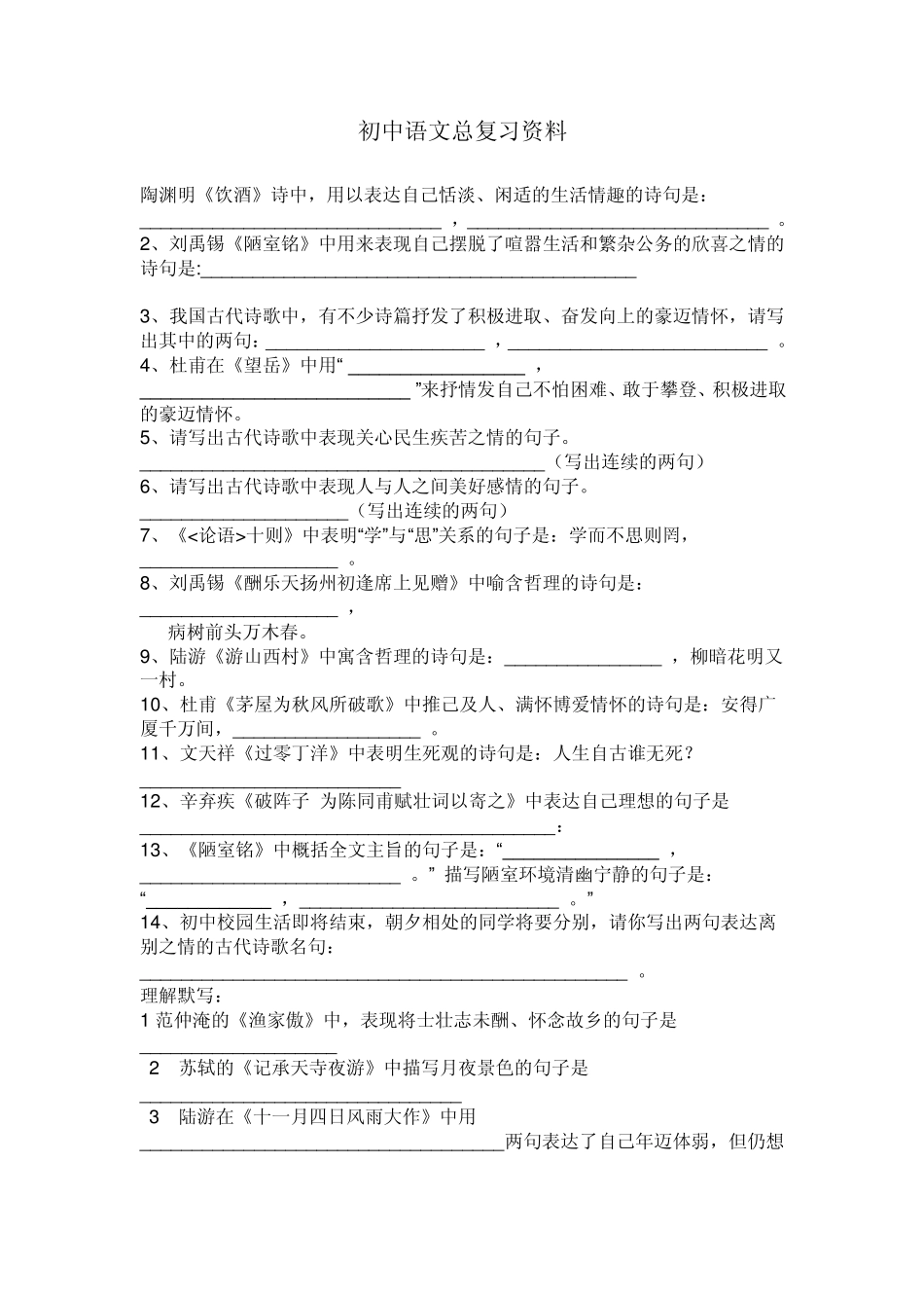 初中语文总复习资料_第1页