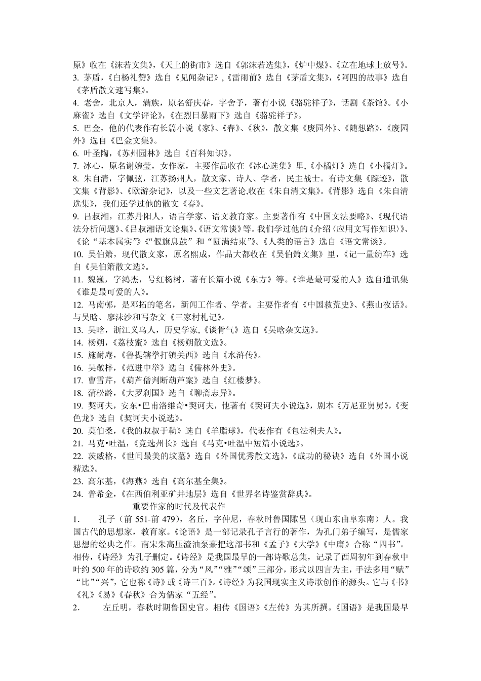 初中语文文学常识汇编_第3页