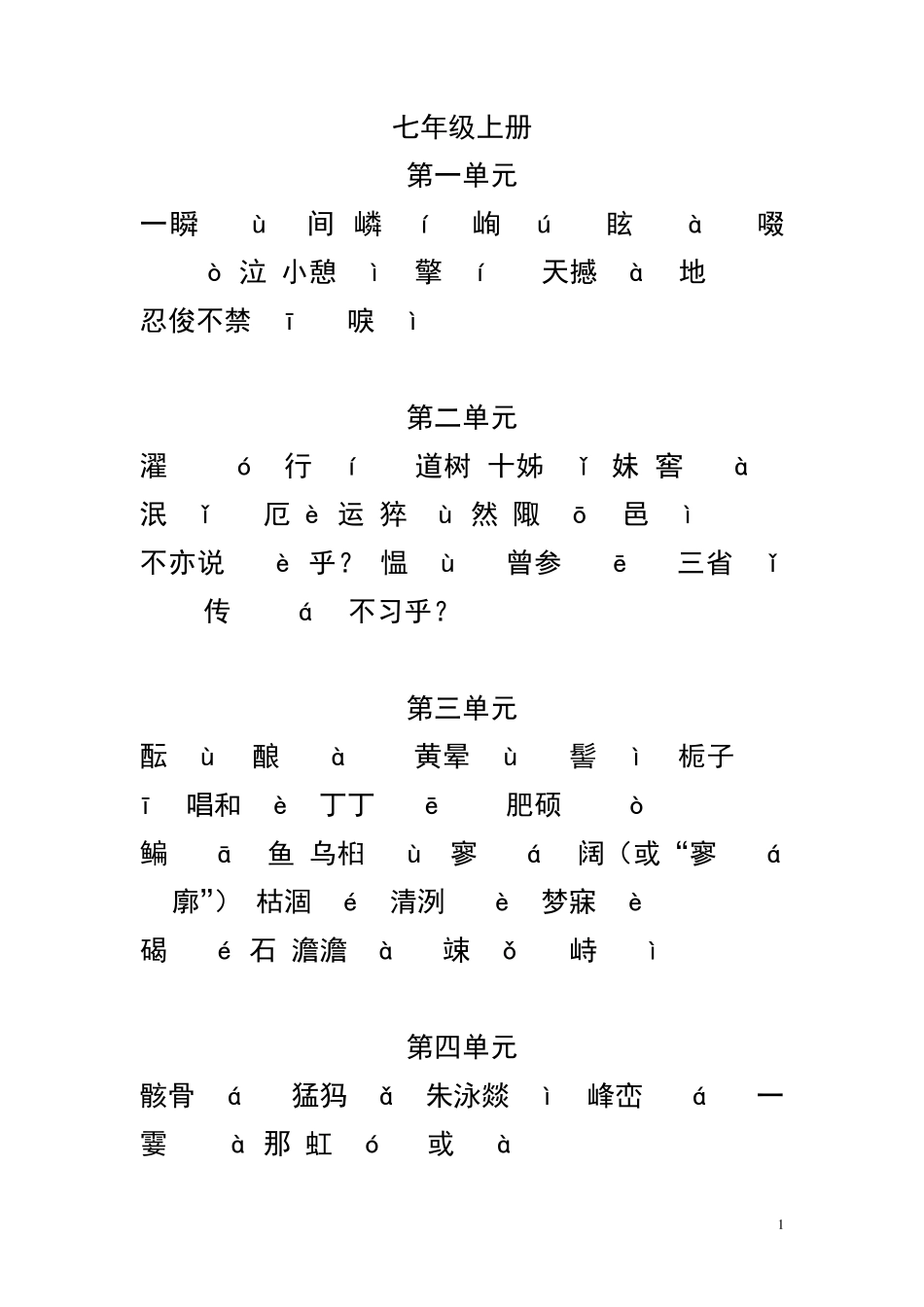 初中语文生字词大全_第1页