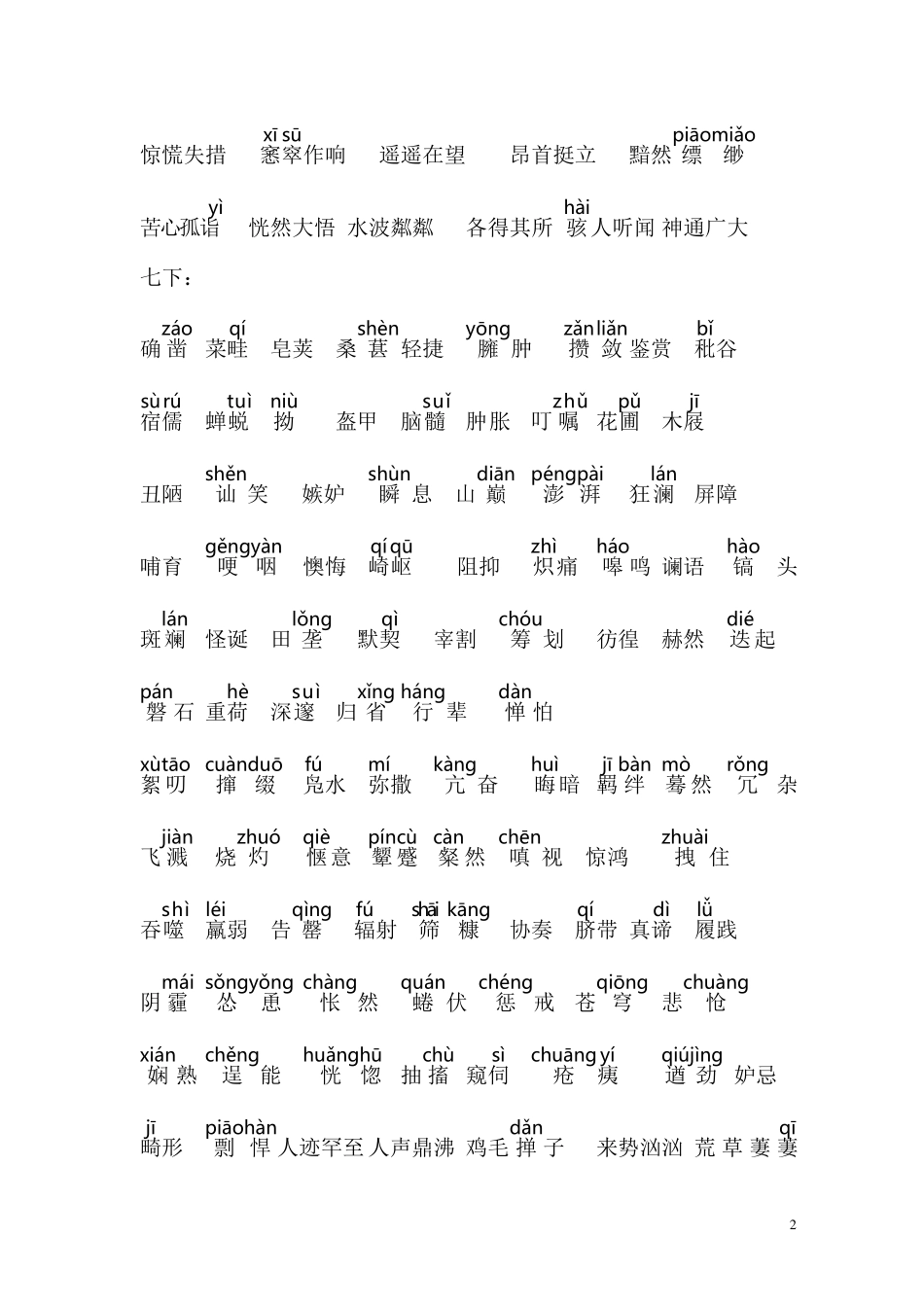 初中语文生字词汇总_第2页