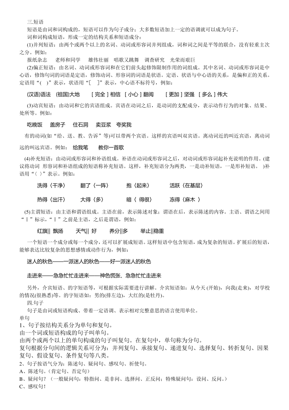 初中语文语法基础知识全集_第3页