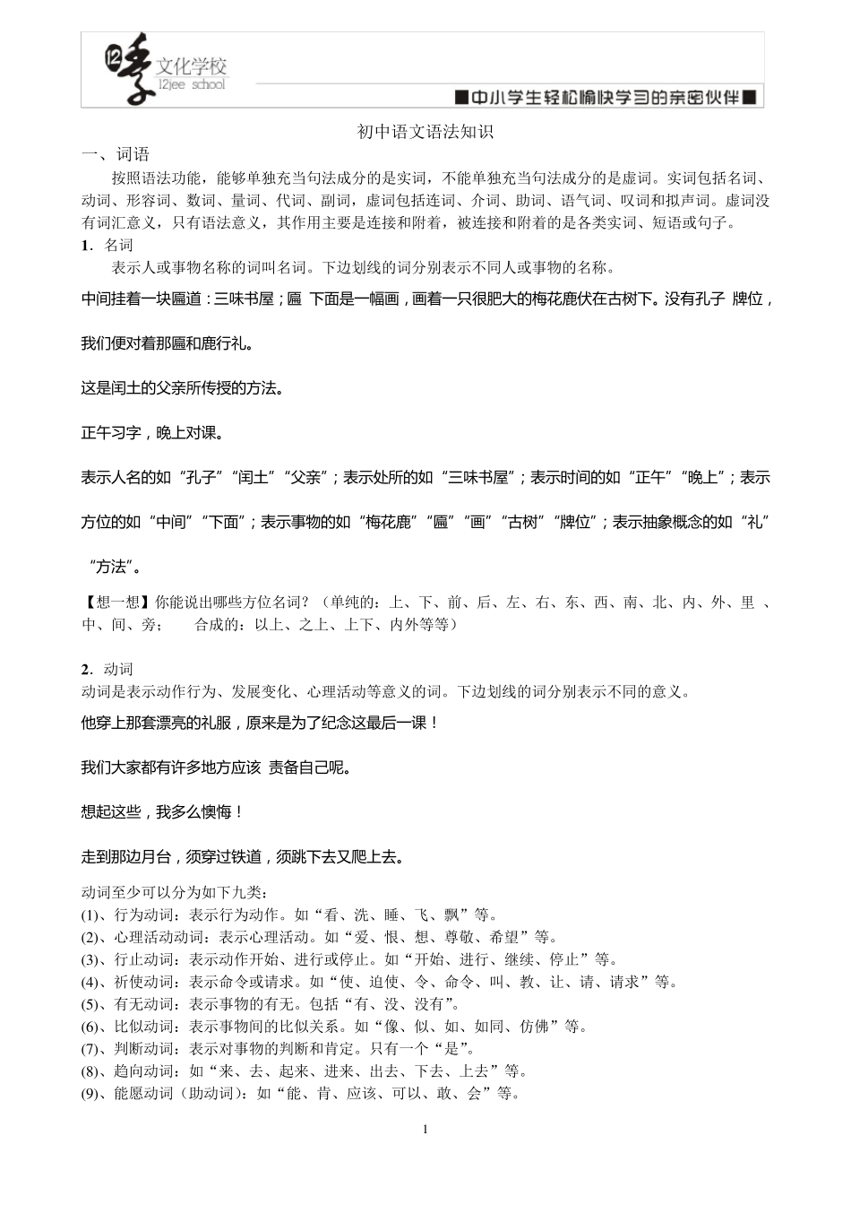 初中语文语法知识讲解_第1页