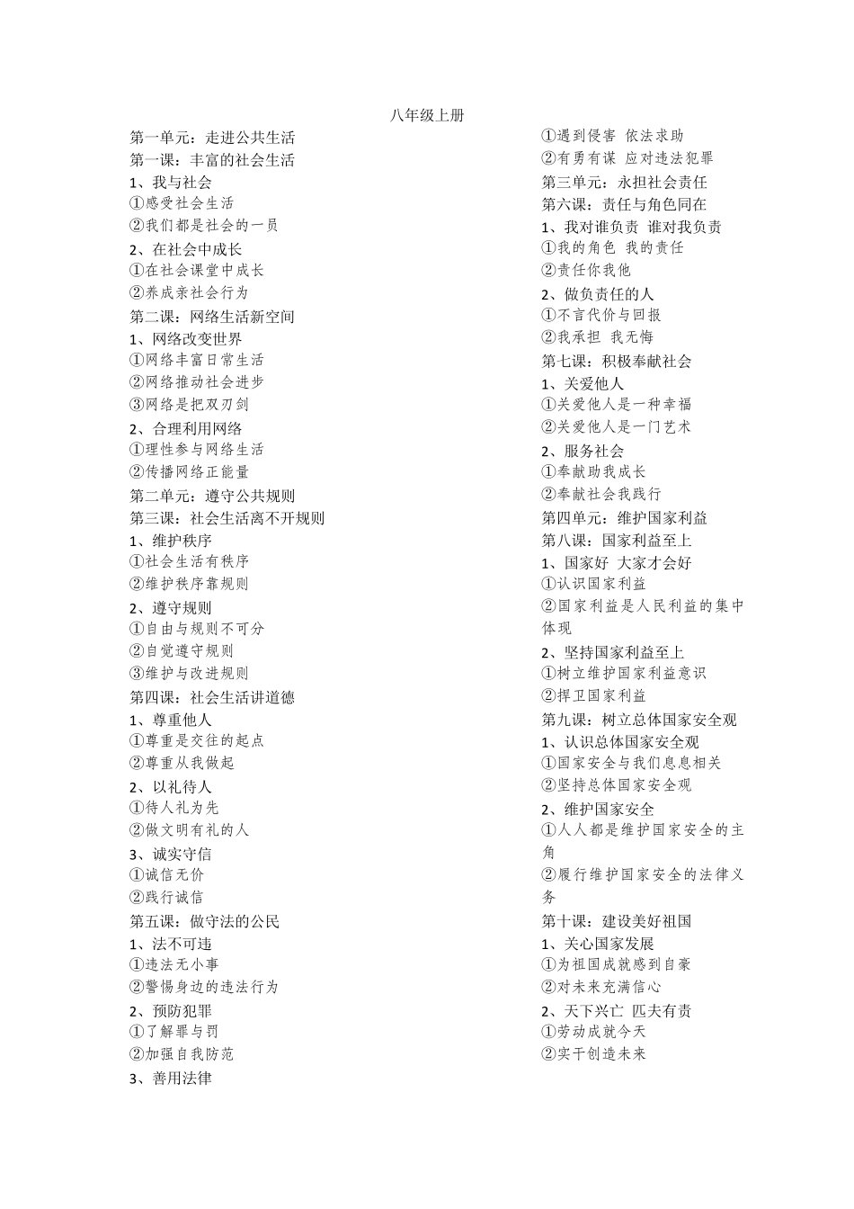 初中道德与法治目录_第3页