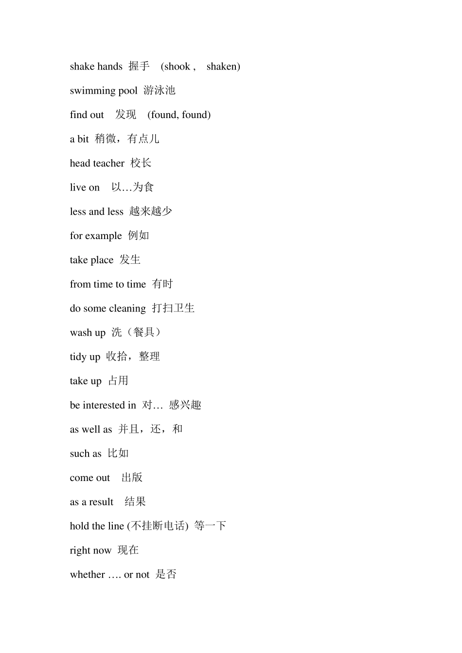 初中重点短语_第3页