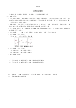 初中阶段函数及图像