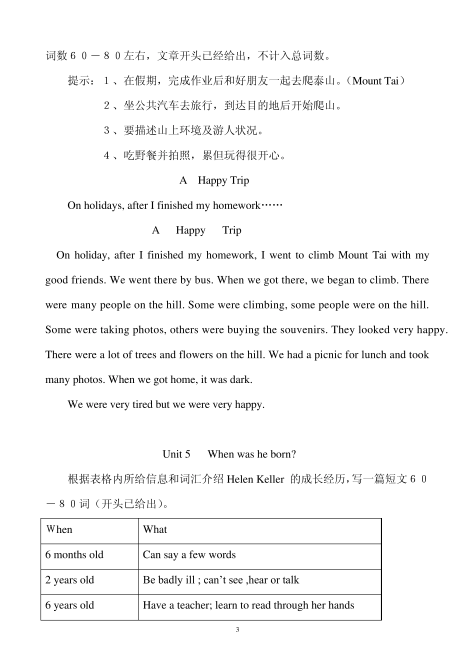 初二英语书面表达_第3页