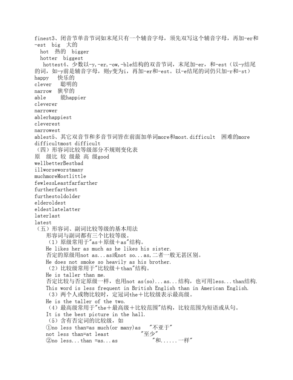 初二英语形容词和副词的语法精讲王春娟杨凌高新中学_第3页