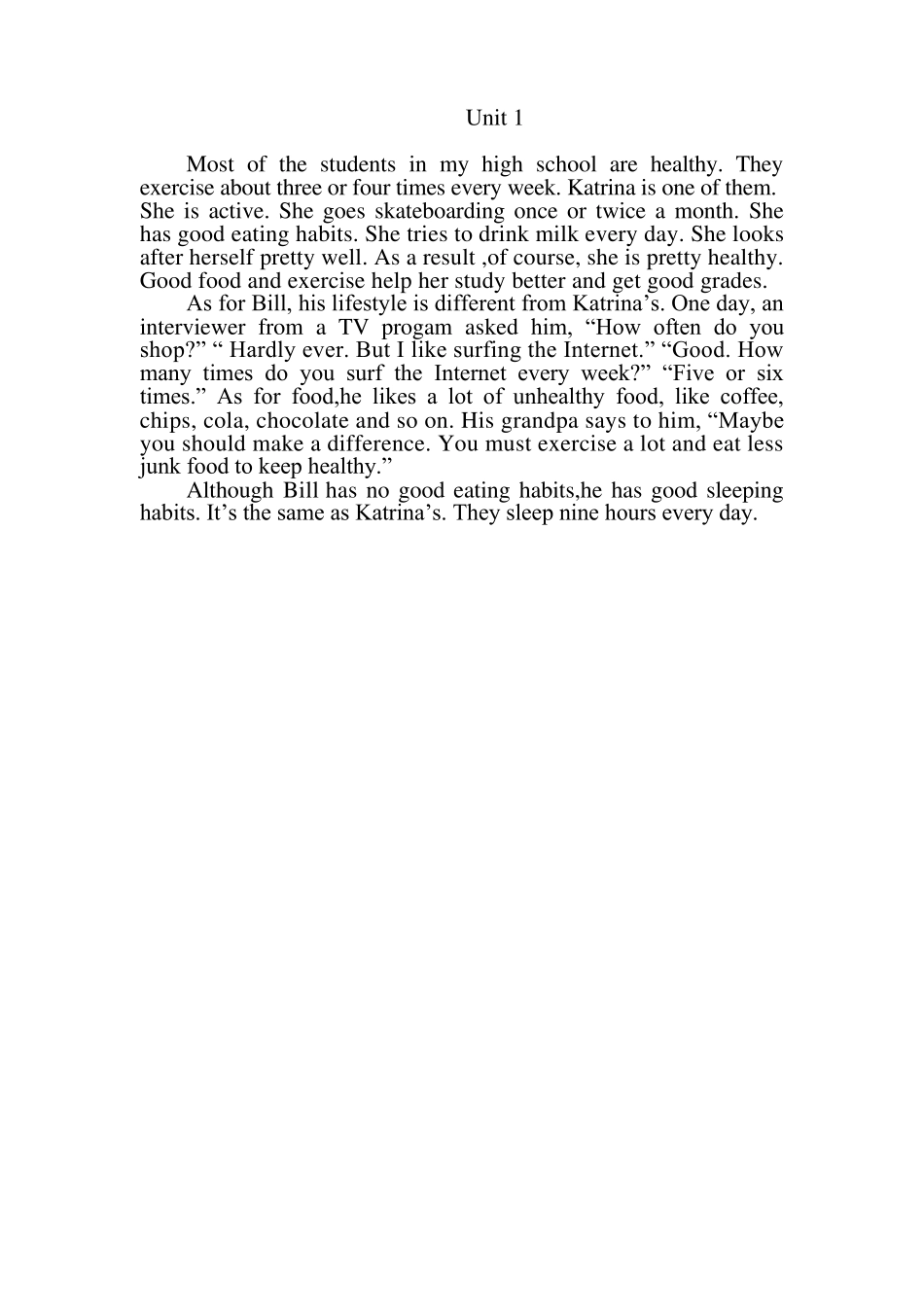 初二英语文章_第1页