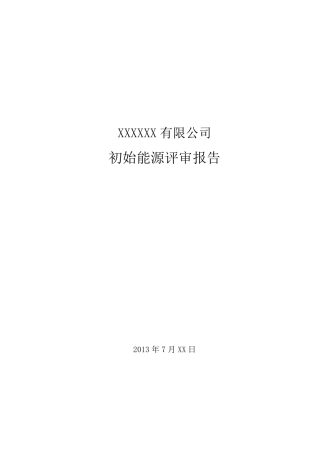 初始能源评审报告模板