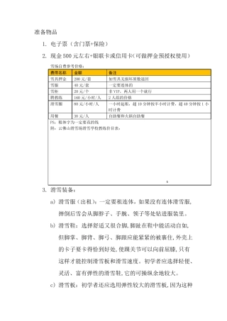 初学滑雪完全攻略