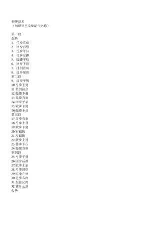 初级剑术图解真人图示版