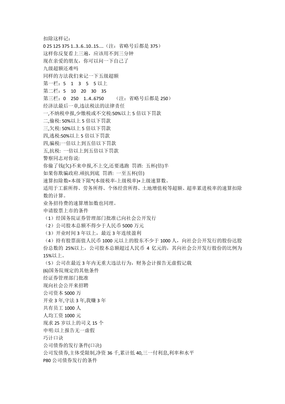 初级经济法基础_口诀_第2页