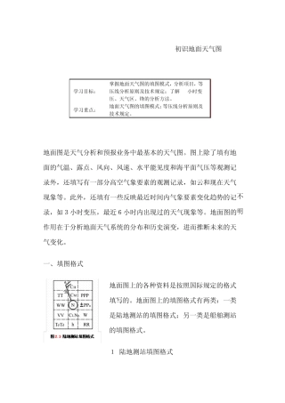 初识地面天气图