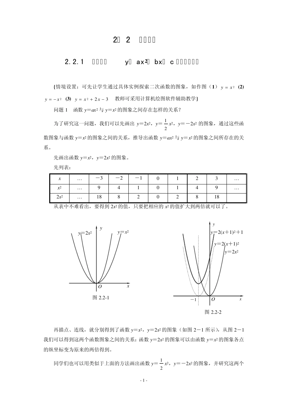 初高中数学衔接教材§2.2二次函数_第1页