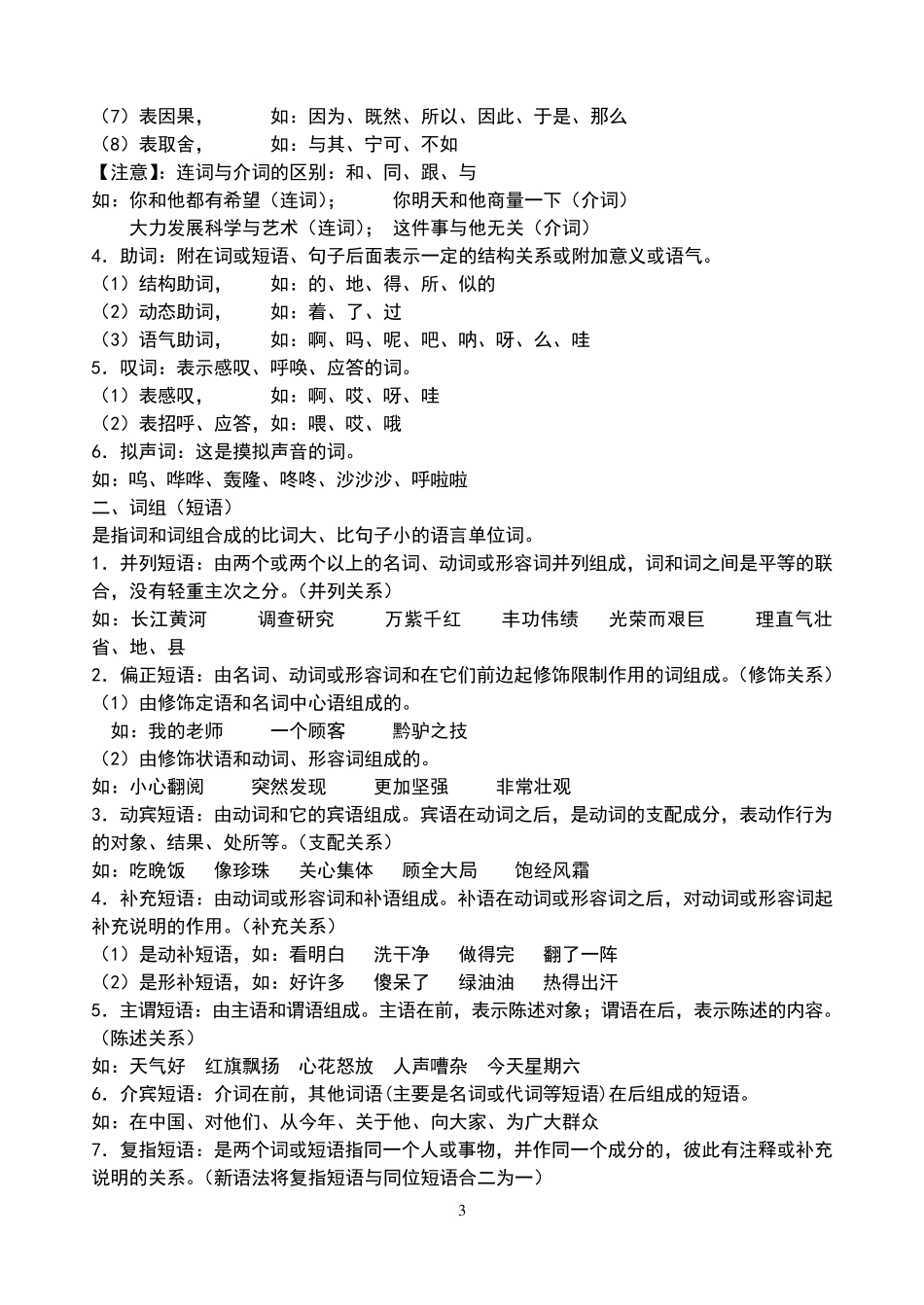 初高中语文语法知识衔接材料_第3页