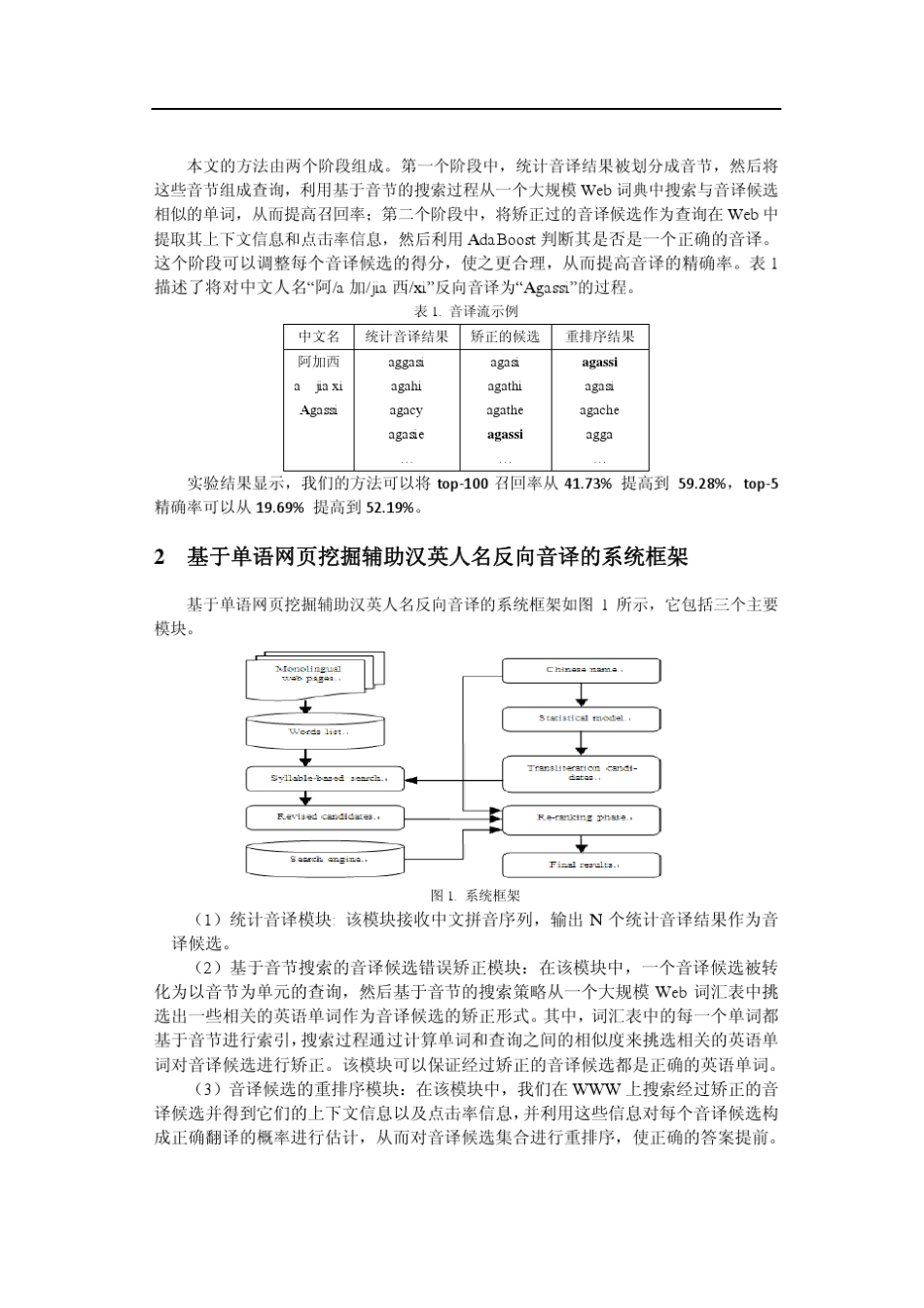 利用单语网页挖掘辅助汉英人名反向音译_第3页