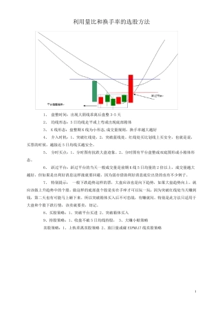 利用量比和换手率的选股方法