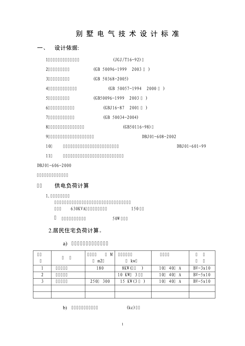 别墅电气技术设计统一规定2006.11修订_第1页