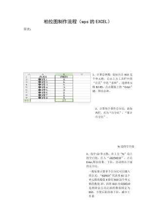制作WPS版柏拉图