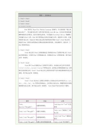 制作网页与电子书经典基础html教程