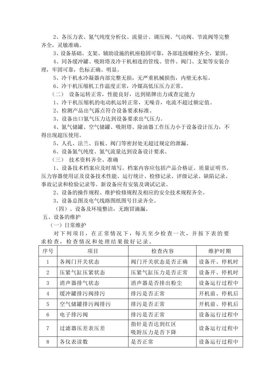 制氮机维护检修规程_第3页