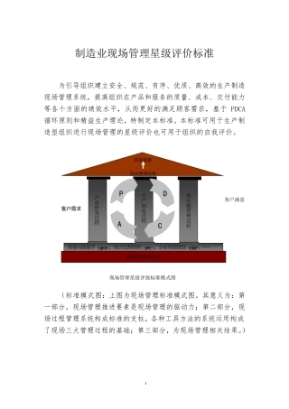 制造业现场管理星级评价标准