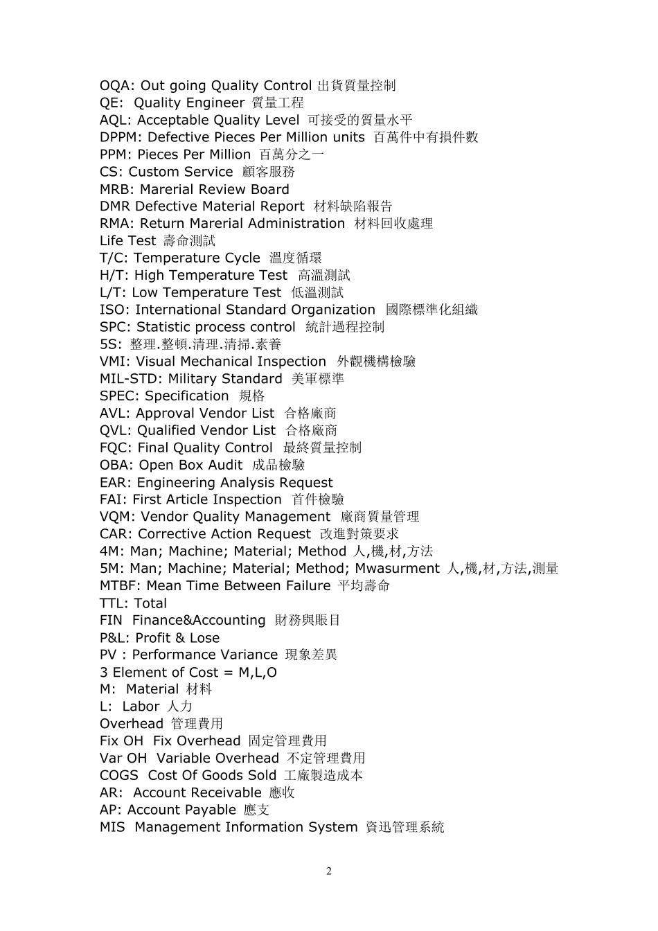 制造企业专业术语大集合_第2页