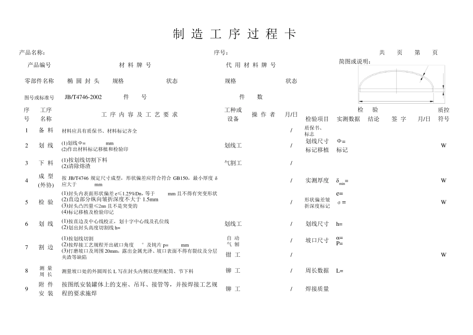 制造工艺过程卡(水箱)_第3页