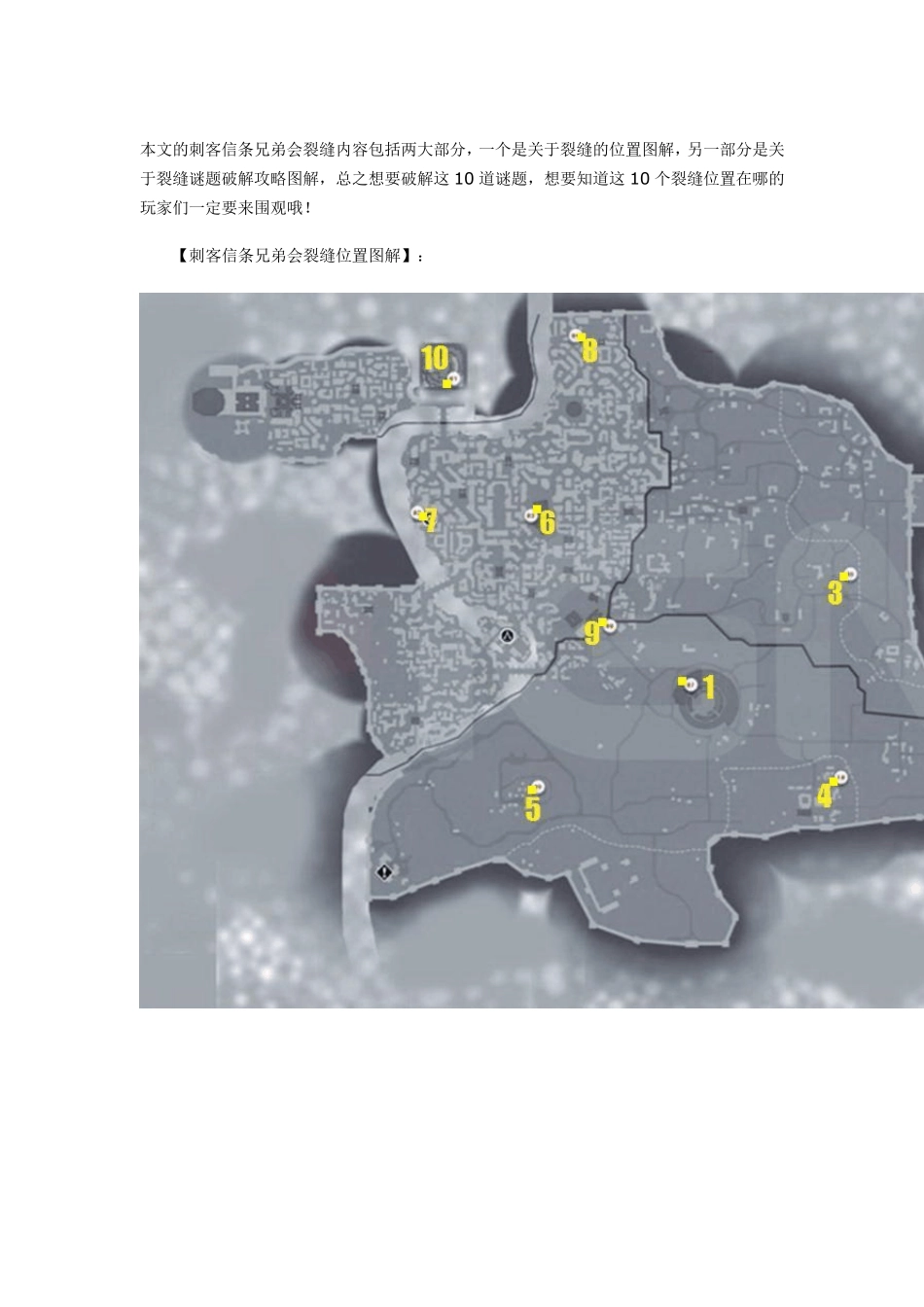 刺客信条兄弟会裂缝攻略全解(10大裂缝位置+谜题破解)!_第1页