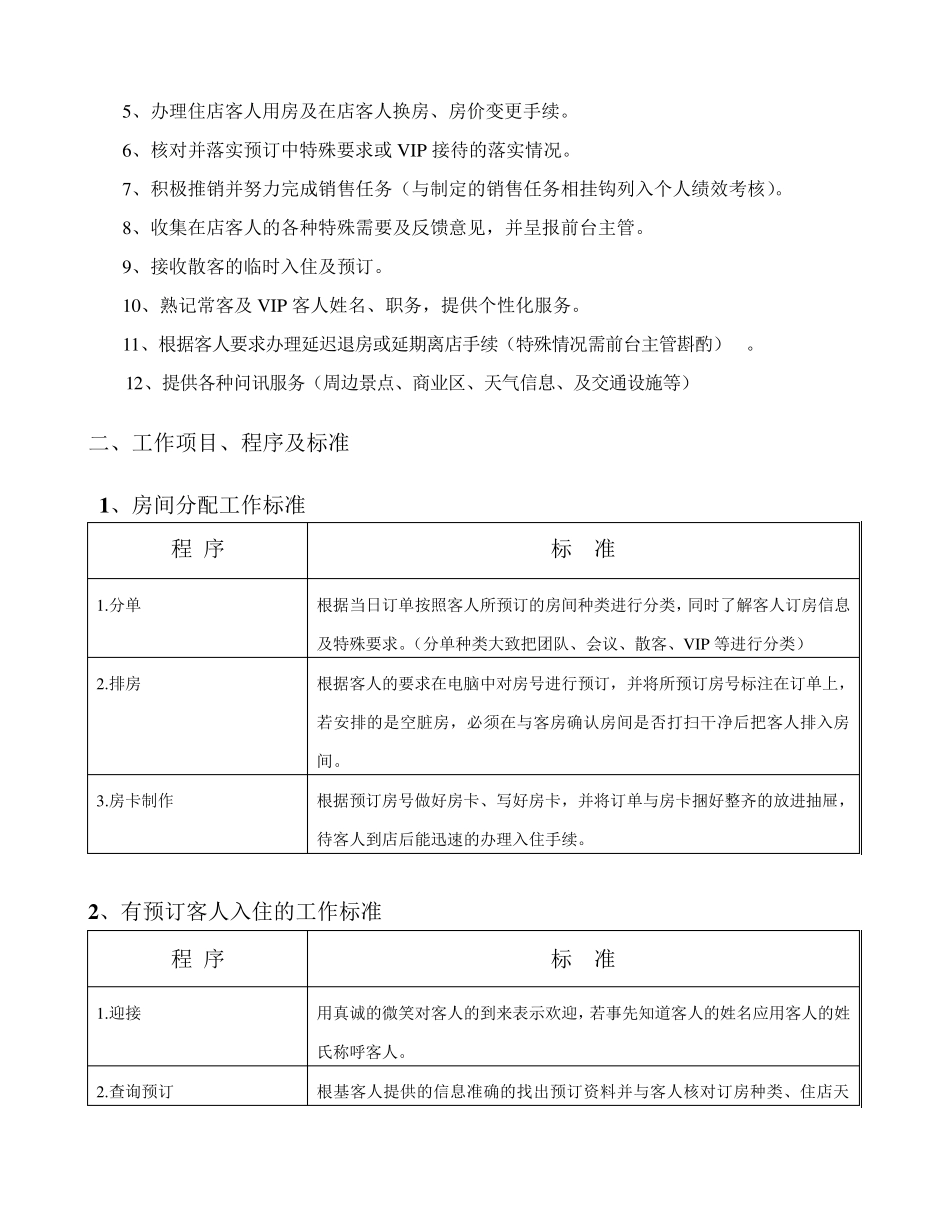 前台接待岗位职责及工作内容_第3页