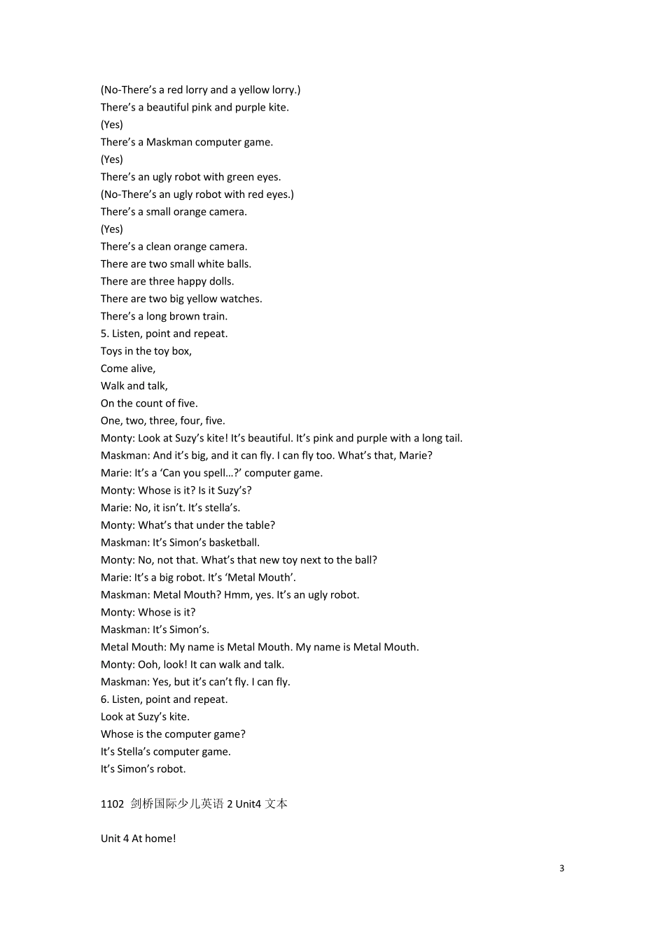 剑桥国际少儿英语音频文本Kid39;sBox2KB2_第3页