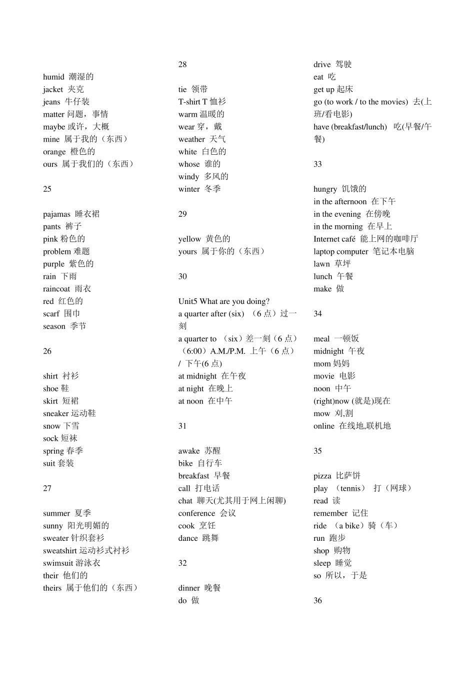 剑桥国际英语单词入门级()_第3页